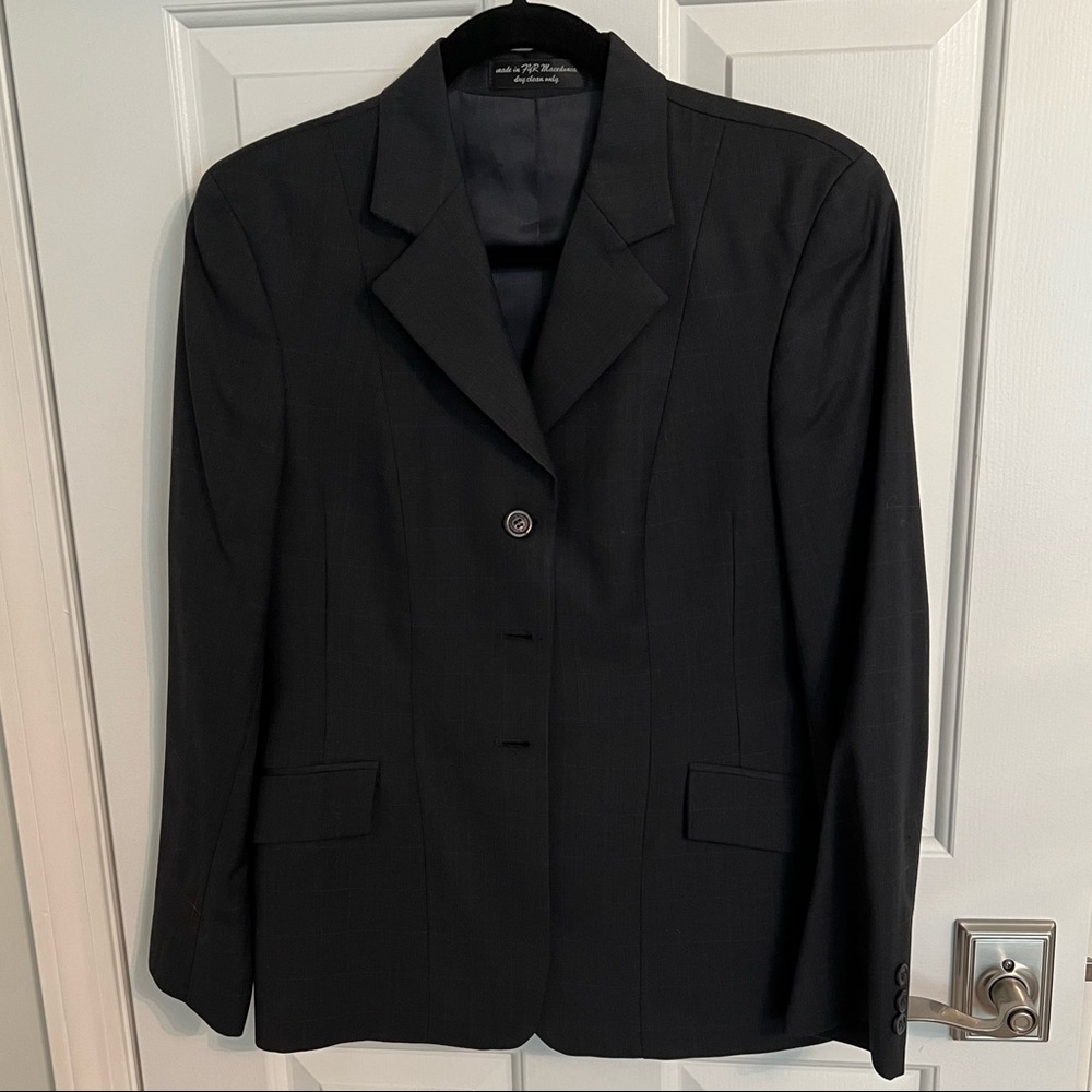 RJ Classics Navy with Blue Windowpane Hunt Jacket Size 6R